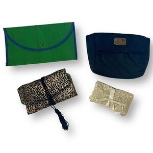 Green and Blue Envelope Clutch Wallet